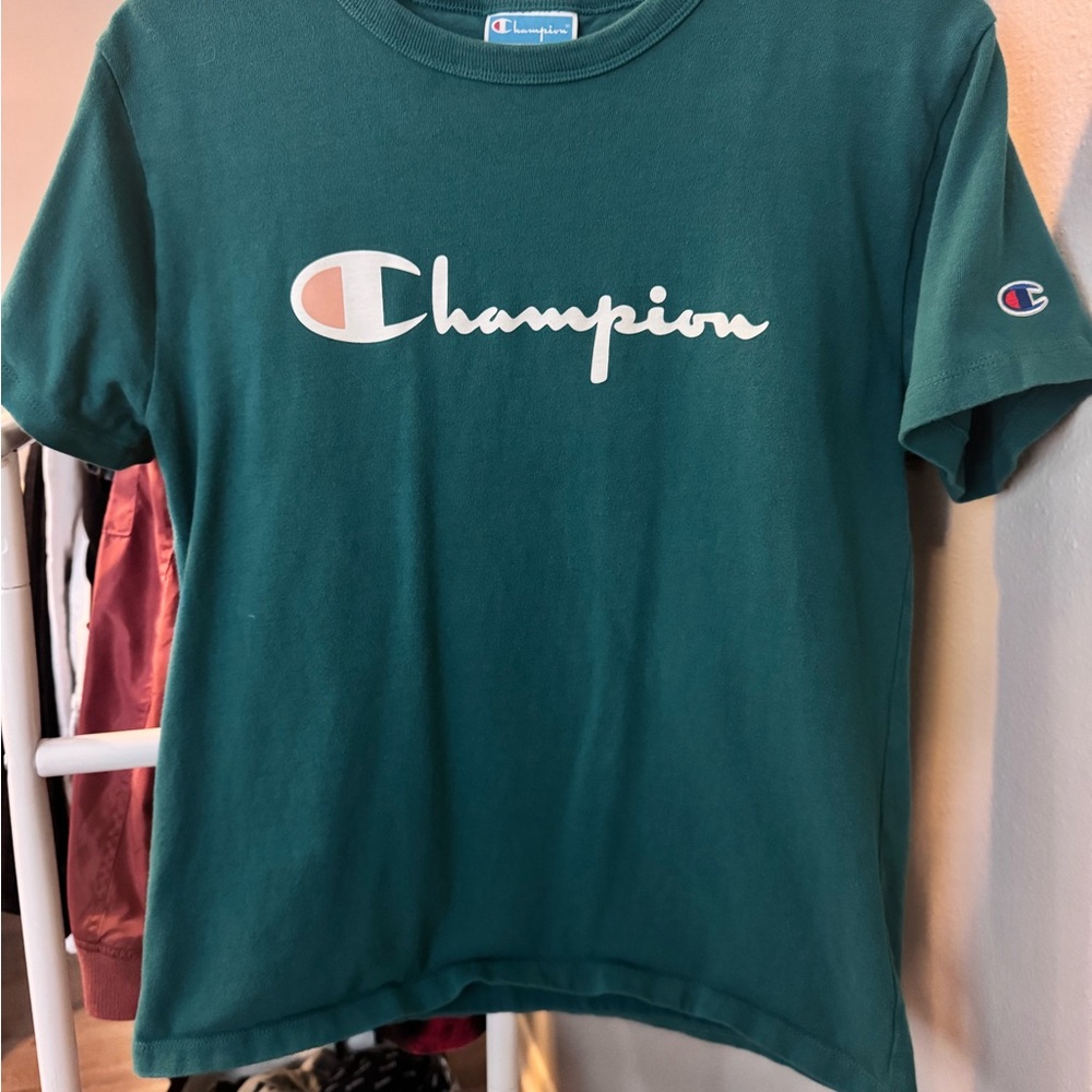 Champion Teal Crewneck Tee